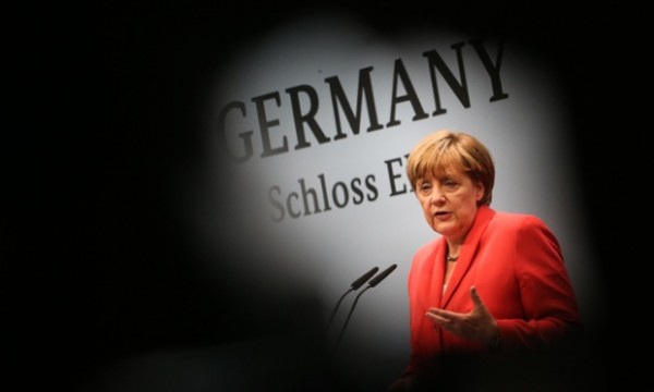 German Chancellor Angela Merkel speaks at a news conference during the G7 summit that Germany hosted on June 7 -8. Photocredit: Zhang Fan/Xinhua Press/Corbis