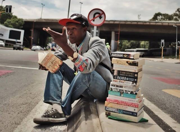 Philani Dladla, a.k.a. the Pavement Bookworm. (Photo credit: http://facebook.com/jacaranda942)