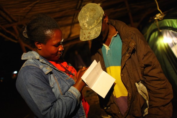 In Kondele, a nightlight area of Kisumu, Tuungane Youth Transition Center (funded by PEPFAR) educates, counsels, and provides medication to high risk groups. Young men and women educate their peers on HIV. (Photo credit: Morgana Wingard)