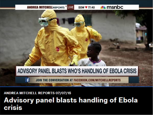 A ONE report on the ebola crisis was featured on "Andrea Mitchell Reports" on July 15, 2015. Click to read "When Losing Track Means Losing Lives," which contains the video of Andrea Mitchell's report. (Photo credit: MSNBC)